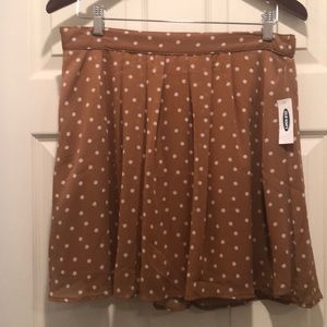 NWT Brown Polka Dot Skirt